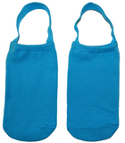 Halfsox-women's casual cotton sling-back no show half socks blue 1 pair